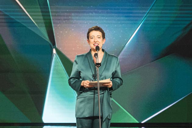 2026 Feroz Awards Gala The journalist María Guerra during the 2026 Feroz Awards Gala, at the Pazo da Cultura, on January 24, 2026, in Pontevedra, Galicia Spain The Feroz Awards are presented annually by the Spanish Association of Cinematographic Informers since 2014, with the aim of highlighting the best of the years audiovisual production, both in film and television 24 JANUARY 2026 Elena Ferná Espana  Copyright: xElenaxFernandezx 7242445