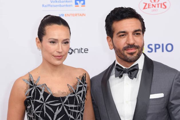 Elyas M Barek with wife Jessica M™Barek portraits at the 50 GERMAN FILMBALL at the Hotel Bayerischer Hof in Munich on 24 01 2026
