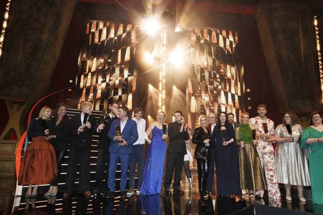 Winning participants to the fourth edition of the Kastaars! , Flemish media awards, in Lint, Saturday 24 January 2026. Media companies and broadcasters VRT, DPG Media and Play Media and streaming platform Streamz are joining forces for these media prices.  NICOLASxMAETERLINCK 158373069