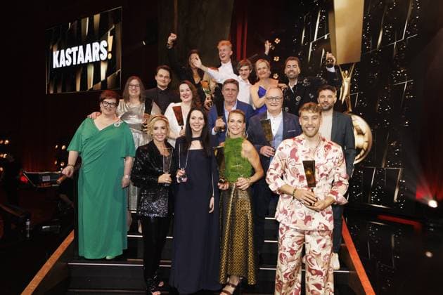 Winning participants to the fourth edition of the Kastaars! , Flemish media awards, in Lint, Saturday 24 January 2026. Media companies and broadcasters VRT, DPG Media and Play Media and streaming platform Streamz are joining forces for these media prices.  NICOLASxMAETERLINCK 158373105
