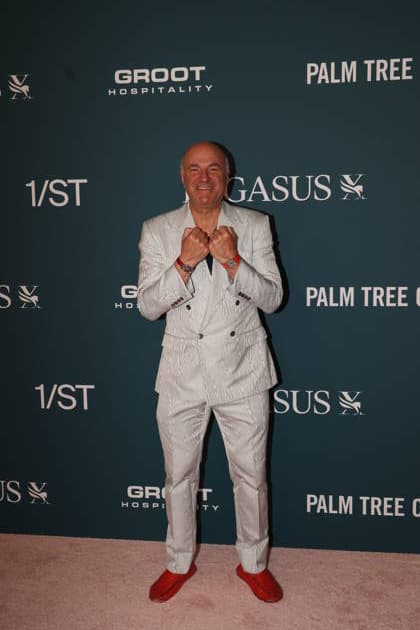 HALLANDALE, FLORIDA - JANUARY 24: Kevin O Leary and Linda O Leary attends the Pegasus World Cup at Gulfstream Park on January 24, 2026 in Hallandale, Florida. People: Kevin O Leary and Linda O Leary Copyright: xhoome.com MediaPunchx