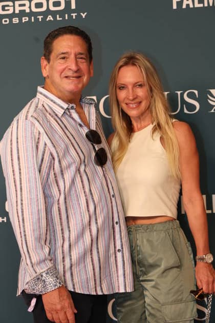 HALLANDALE, FLORIDA - JANUARY 24: Phil Goldfarb and Merideth Bidner attends the Pegasus World Cup at Gulfstream Park on January 24, 2026 in Hallandale, Florida. People: Phil Goldfarb and Merideth Bidner Copyright: xhoome.com MediaPunchx