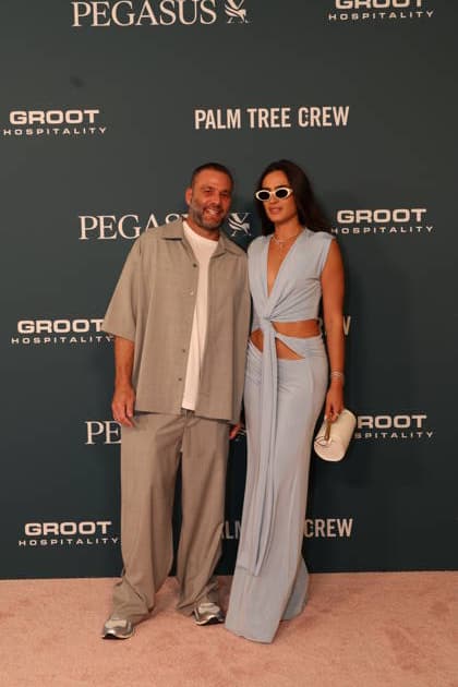 HALLANDALE, FLORIDA - JANUARY 24: David Grutman and Isabela Grutman attends the Pegasus World Cup at Gulfstream Park on January 24, 2026 in Hallandale, Florida. People: David Grutman and Isabela Grutman Copyright: xhoome.com MediaPunchx