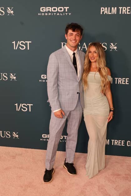 HALLANDALE, FLORIDA - JANUARY 24: Griffin Johnson and Macy Broyles attends the Pegasus World Cup at Gulfstream Park on January 24, 2026 in Hallandale, Florida. People: Griffin Johnson and Macy Broyles Copyright: xhoome.com MediaPunchx