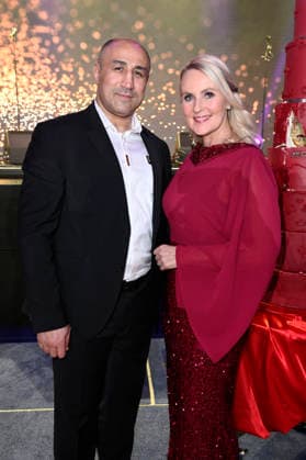 Arthur Abraham and Anja Petzold at the Press Ball Berlin 2026 at the JW Marriott Hotel Berlin, 24 01 2026 Foto:xN.xKubelkax xFuturexImagex presseball_6142