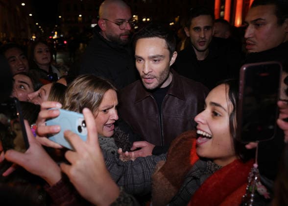 Hermes menswear ready to wear Fall Winter 2026 fashion show at Paris Fashion Week Defile pret a porter homme Automne Hiver 2026 de Hermes pendant la semaine de la mode a Paris Ed Westwick 452478 2026 01 24 Paris France  Copyright: xJasminexAissaouix xStarfacex STAR_452478_001