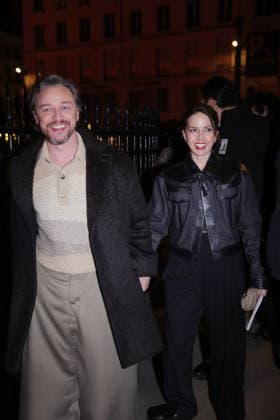 Hermes menswear ready to wear Fall Winter 2026 fashion show at Paris Fashion Week Defile pret a porter homme Automne Hiver 2026 de Hermes pendant la semaine de la mode a Paris James McAvoy et sa femme Lisa Liberati 452478 2026 01 24 Paris France  Copyright: xJasminexAissaouix xStarfacex STAR_452478_024