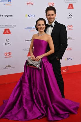 Darya Birnstiel Actress with husband Philip Birnstiel Actor 50 German Film Ball, Red Carpet, on 24 01 2026 at H o t e l B a y e r i s h o f, M u e n c h e n