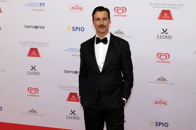 German Film Ball 2026 Florian David Fitz German actor, screenwriter and film director on the red carpet 50 German Film Ball 2026 on 24 01 2026 at Hotel Bayerischer Hof in Munich Bavaria, Germany