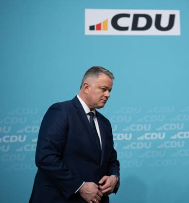 Gordon Schnieder, CDU-Spitzenkandidat Landtagswahl Rheinland-Pfalz;CDU Deutschlands - Pressekonfererenz nach Bundesvorstandssitzung -, Berlin Berlin Deutschland Konrad-Adenauer-Haus *** Gordon Schnieder, CDU top candidate for Rhineland-Palatinate state elections CDU Germany Press conference after Federal Executive Committee meeting , Berlin Berlin Germany Konrad Adenauer Haus