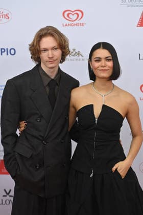 Filip Schnack, Tomomi Themann 50 German Film Ball, Red Carpet, on 24 01 2026 at the H o t e l B a y e r i s h o f, M u e n c h e n