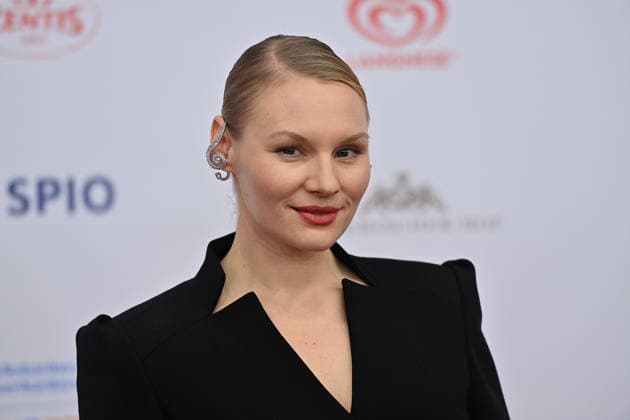 Rosalie Thomass actress, single picture, cropped single motif, portrait, portrait, portrait 50 German Film Ball, Red Carpet, Red Carpet, on 24 01 2026 at the H o t e l B a y e r i s c h e r H o f, M u e n c h e n