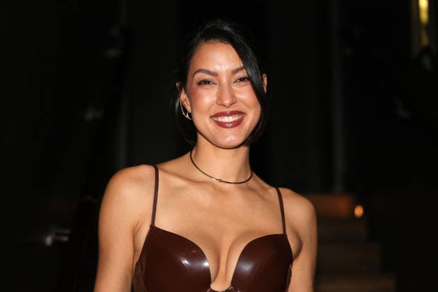 German Film Ball 2026 Rebecca Mir German model and TV presenter poses for the photographer in the ballroom at the After Show Party 50 German Film Ball 2026 on 24 01 2026 at Hotel Bayerischer Hof in Munich Bavaria, Germany