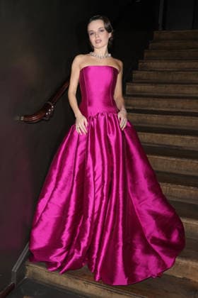German Film Ball 2026 Darya Birnstiel German actress and model poses for the photographer in the ballroom at the After Show Party 50 German Film Ball 2026 on 24 01 2026 at Hotel Bayerischer Hof in Munich Bavaria, Germany