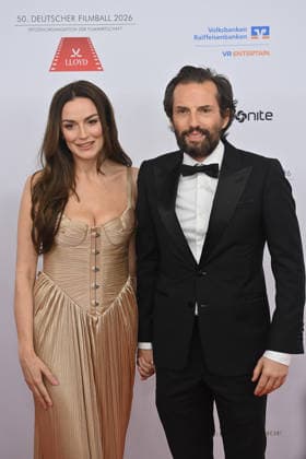 Kara Hecker and Quirin Berg, 50 German Film Ball, Red Carpet, on 24 01 2026 at the H o t e l B a y e r i s h o f, M u e n c h e n