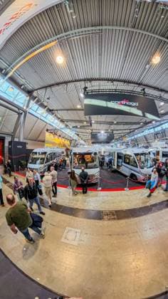 The weekend at CMT Stuttgart A birds eye view of the trade fair The Carthago stand 25 01 2026 From above, the colorful hustle and bustle of the trade fair unfolds - clear lines, full halls and the whole variety of travel, caravanning and leisure in one view Photo KS Images de Karsten Schmalz Landesmesse,Stuttgart, 0 00000° N , 0 00000° E Baden Wü