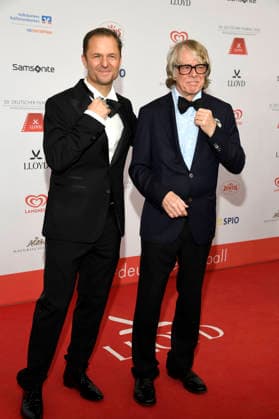 Philipp Hochmair and Helge Schneider at the 50 German Film Ball 2026 at the Hotel Bayerischer Hof Munich, 24 01 2026 Foto:xF.xKernx xFuturexImagex filmball_6214