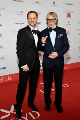 Philipp Hochmair and Helge Schneider at the 50 German Film Ball 2026 at the Hotel Bayerischer Hof Munich, 24 01 2026 Foto:xF.xKernx xFuturexImagex filmball_6215