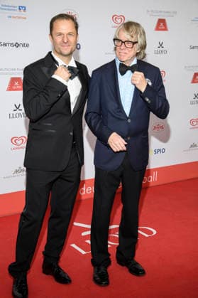 Philipp Hochmair and Helge Schneider at the 50 German Film Ball 2026 at the Hotel Bayerischer Hof Munich, 24 01 2026 Foto:xF.xKernx xFuturexImagex filmball_6216
