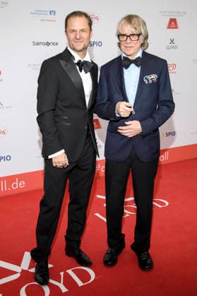 Philipp Hochmair and Helge Schneider at the 50 German Film Ball 2026 at the Hotel Bayerischer Hof Munich, 24 01 2026 Foto:xF.xKernx xFuturexImagex filmball_6217