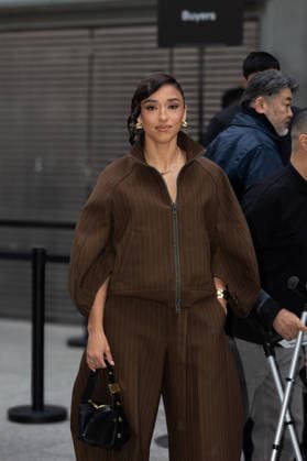 Sakina Karchaoui Arriving at the Sacai Mens Ready to Wear Fall Winter 2026 2027 show during Paris Fashion Week PFW on January 25, 2026 Shana Abitbol Bestimage Arriving at the Sacai Mens Ready to Wear Fall Winter 2026 2027 Collection show during Paris Fashion Week PFW on January 25, 2026 Paris France  Copyright: xShanaxAbitbolx xBestimagexShanaxAbitbolx xBestimagex