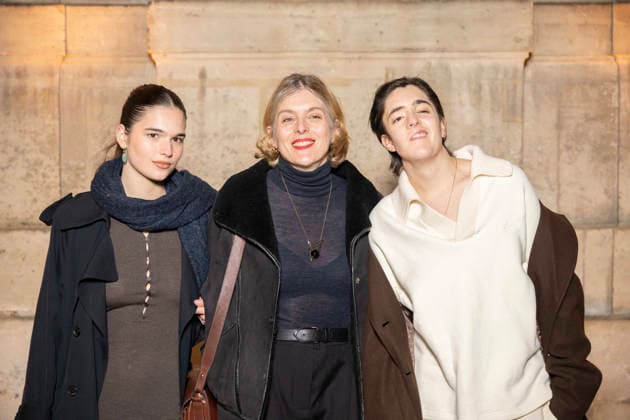 PFW Jacquemus photocall EB Rebecca Elkaim, Valerie Donzelli and Gabriel Donzelliattends the Jacquemus Menswear Fall Winter 2026-2027 show as part of Paris Fashion Week on January 25, 2026 in Paris, France. Photo by Eliot Blondet ABACAPRESS.COM Paris France France  Copyright: xBlondetxEliot ABACAx