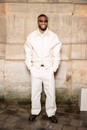 PFW Jacquemus photocall EB Salah-Dine Parnasse attends the Jacquemus Menswear Fall Winter 2026-2027 show as part of Paris Fashion Week on January 25, 2026 in Paris, France. Photo by Eliot Blondet ABACAPRESS.COM Paris France France  Copyright: xBlondetxEliot ABACAx