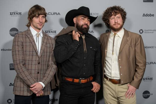 January 25, 2026, Park City, Utah, USA: Sundance Film Festival 2026: JARIPEO Film Premiere: NOE MARGARITO ZARAGONA, protagonist of Jaripeo, poses with members of the film team on the red carpet ahead of the premiere of the film Jaripeo. Park City USA - ZUMAi207 20260125_zsp_i207_055 Copyright: xAbramxImanx
