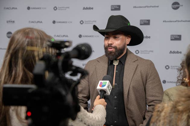 January 25, 2026, Park City, Utah, USA: Sundance Film Festival 2026: JARIPEO Film Premiere: NOE MARGARITO ZARAGONA, protagonist of Jaripeo, answers questions ahead of the premiere of the film Jaripeo. Park City USA - ZUMAi207 20260125_zsp_i207_060 Copyright: xAbramxImanx