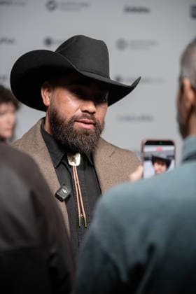January 25, 2026, Park City, Utah, USA: Sundance Film Festival 2026: JARIPEO Film Premiere: NOE MARGARITO ZARAGONA, protagonist of Jaripeo, answers questions ahead of the premiere of the film Jaripeo. Park City USA - ZUMAi207 20260125_zsp_i207_066 Copyright: xAbramxImanx