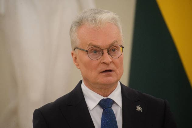 Polish President Nawrocki - Ukrainian President Zelenskyy - Lithuanian President Nauseda trilateral meeting in Vilnius VILNIUS, LITHUANIA - JANUARY 25: Lithuanian President Gitanas Nauseda attends joint press conference after trilateral meeting in Vilnius, Lithuania on January 25, 2026. Yauhen Yerchak Anadolu Vilnius Lithuania. Editorial use only. Please get in touch for any other usage.  Copyright: x2026xAnadoluxYauhenxYerchakx