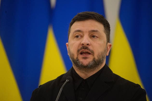 Polish President Nawrocki - Ukrainian President Zelenskyy - Lithuanian President Nauseda trilateral meeting in Vilnius VILNIUS, LITHUANIA - JANUARY 25: Ukrainian President Volodymyr Zelenskyy attends joint press conference after trilateral meeting in Vilnius, Lithuania on January 25, 2026. Yauhen Yerchak Anadolu Vilnius Lithuania. Editorial use only. Please get in touch for any other usage.  Copyright: x2026xAnadoluxYauhenxYerchakx