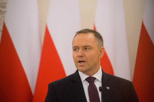 Polish President Nawrocki - Ukrainian President Zelenskyy - Lithuanian President Nauseda trilateral meeting in Vilnius VILNIUS, LITHUANIA - JANUARY 25: Polish President Karol Nawrocki attends joint press conference after trilateral meeting in Vilnius, Lithuania on January 25, 2026. Yauhen Yerchak Anadolu Vilnius Lithuania. Editorial use only. Please get in touch for any other usage.  Copyright: x2026xAnadoluxYauhenxYerchakx
