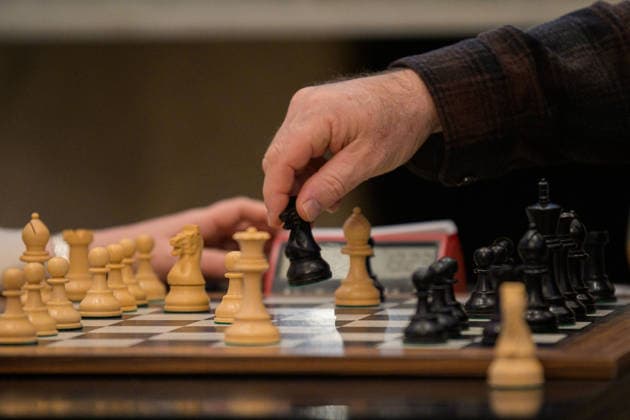 January 25, 2026, Park City, Utah, USA: Sundance Film Festival 2026: Hungarian Chess Grandmaster JUDIT POLGoÂR faces ALEC BALDWIN in a chess match, to promote the new Netflix documentary, Queen of Chess Park City USA - ZUMAi207 20260125_zsp_i207_174 Copyright: xAbramxImanx