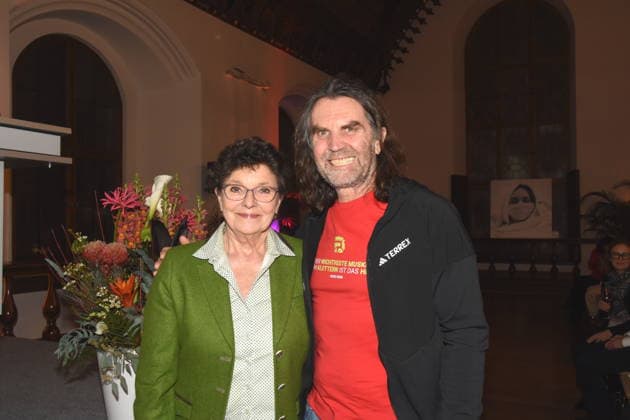 Monika Baumgartner Actress Thomas Huber Extreme mountaineer Munich 25 01 2025 Heart for Heart Reception of the City of Munich in the Old Town Hall for people after heart transplantation invites the LMU Klinikum Foto Muenchen