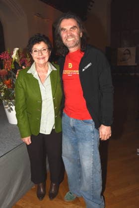 Monika Baumgartner Actress Thomas Huber Extreme mountaineer Munich 25 01 2025 Heart for Heart Reception of the City of Munich in the Old Town Hall for people after heart transplantation invites the LMU Klinikum Foto Muenchen