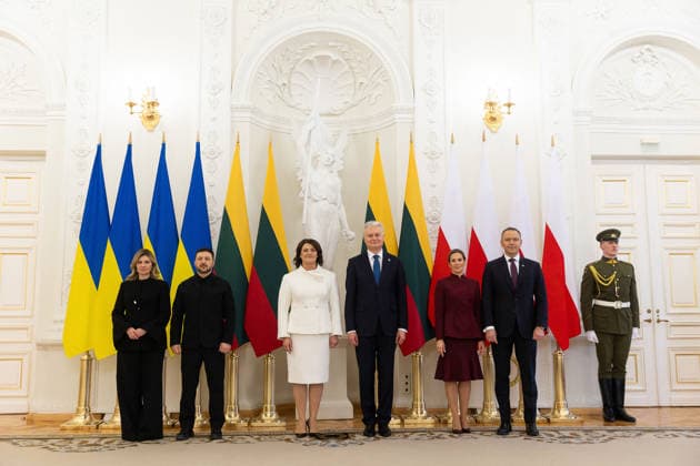 Zelenskyy visits Lithuania Olena Zelenska First Lady of Ukraine , Volodymyr Zelenskyy President of Ukraine, Diana NausÄ—dienÄ— First Lady of Lithuania, Gitanas NausÄ—da President of Lithuania, Marta Nawrocka First Lady of Poland, Karol Nawrocki President of Poland Working Visit of the President and the First Lady of Ukraine to Lithuania to Take Part in Events Marking the Anniversary of the January Uprising. Vilnius, Lithuania on January 25, 2026 Vilnius Lithuania Copyright: xx