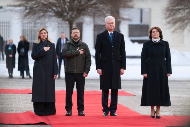 Zelenskyy visits Lithuania Olena Zelenska First Lady of Ukraine, Volodymyr Zelenskyy President of Ukraine, Gitanas NausÄ—da President of Lithuania, Diana NausÄ—dienÄ— First Lady of Lithuania Working Visit of the President and the First Lady of Ukraine to Lithuania to Take Part in Events Marking the Anniversary of the January Uprising. Vilnius, Lithuania on January 25, 2026 Vilnius Lithuania Copyright: xx