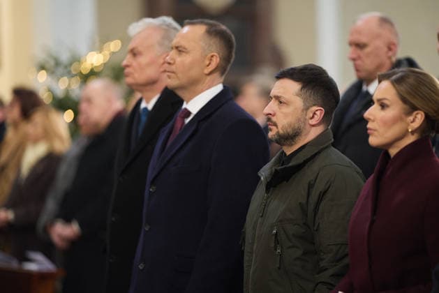 Zelenskyy visits Lithuania Gitanas NausÄ—da President of Lithuania, Karol Nawrocki President of Poland, Volodymyr Zelenskyy President of Ukraine, Marta Nawrocka First Lady of Poland Working Visit of the President and the First Lady of Ukraine to Lithuania to Take Part in Events Marking the Anniversary of the January Uprising. Vilnius, Lithuania on January 25, 2026 Vilnius Lithuania Copyright: xx