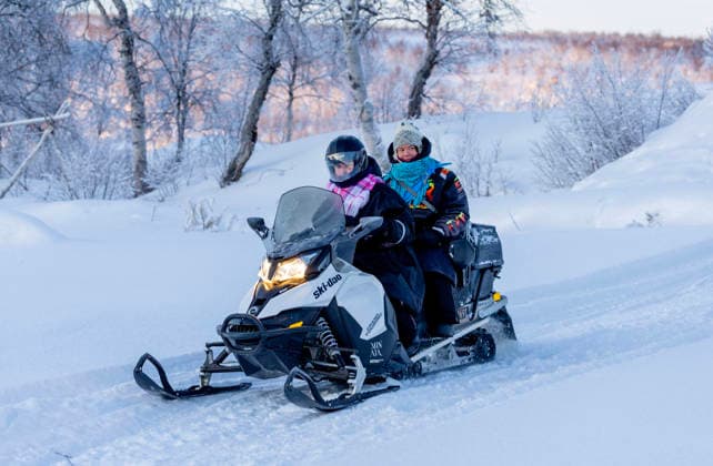 26-01-2026 Norway Princess Ingrid Alexandra arriving at Jergul Mountain Lodge by snowmobile in Karasjok. Â  Copyright: xPPEx