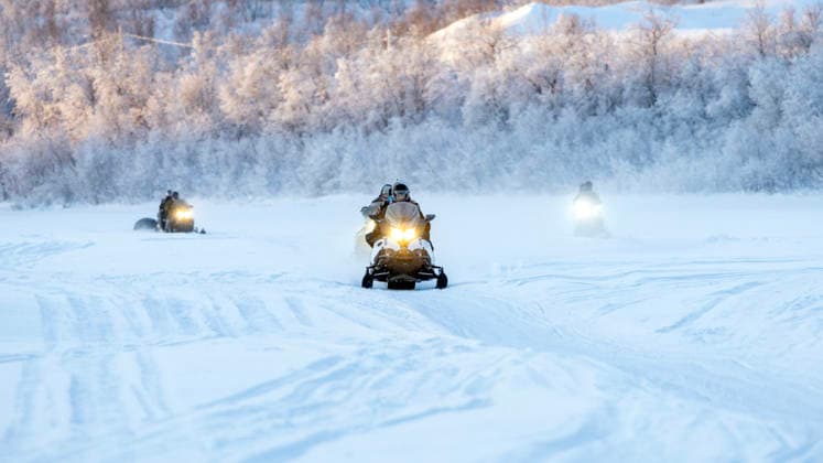 26-01-2026 Norway Princess Ingrid Alexandra arriving at Jergul Mountain Lodge by snowmobile in Karasjok. Â  Copyright: xPPEx