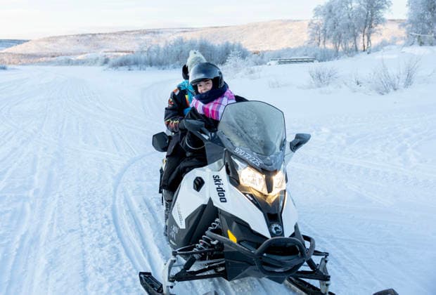 26-01-2026 Norway Princess Ingrid Alexandra arriving at Jergul Mountain Lodge by snowmobile in Karasjok. Â  Copyright: xPPEx