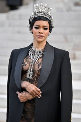 PFW Haute Couture Schiaparelli Outside Arrivals Teyana Taylor arriving at the Schiaparelli show during Paris Fashion Week Haute Couture in Paris, France on January 26, 2026. Photo by Julien Reynaud APS-Medias ABACAPRESS.COM Paris France  Copyright: xReynaudxJulien APS-Medias ABACAx