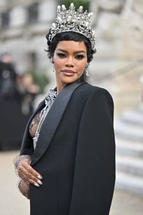 PFW Haute Couture Schiaparelli Outside Arrivals Teyana Taylor arriving at the Schiaparelli show during Paris Fashion Week Haute Couture in Paris, France on January 26, 2026. Photo by Julien Reynaud APS-Medias ABACAPRESS.COM Paris France  Copyright: xReynaudxJulien APS-Medias ABACAx