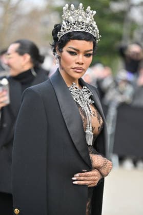 PFW Haute Couture Schiaparelli Outside Arrivals Teyana Taylor arriving at the Schiaparelli show during Paris Fashion Week Haute Couture in Paris, France on January 26, 2026. Photo by Julien Reynaud APS-Medias ABACAPRESS.COM Paris France  Copyright: xReynaudxJulien APS-Medias ABACAx