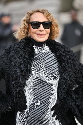 PFW Haute Couture Schiaparelli Outside Arrivals Marisa Berenson arriving at the Schiaparelli show during Paris Fashion Week Haute Couture in Paris, France on January 26, 2026. Photo by Julien Reynaud APS-Medias ABACAPRESS.COM Paris France  Copyright: xReynaudxJulien APS-Medias ABACAx