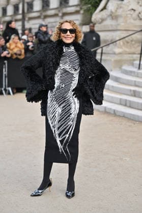 PFW Haute Couture Schiaparelli Outside Arrivals Marisa Berenson arriving at the Schiaparelli show during Paris Fashion Week Haute Couture in Paris, France on January 26, 2026. Photo by Julien Reynaud APS-Medias ABACAPRESS.COM Paris France  Copyright: xReynaudxJulien APS-Medias ABACAx