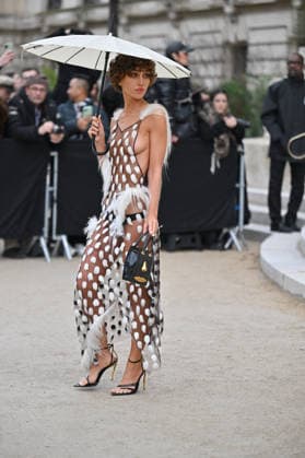 PFW Haute Couture Schiaparelli Outside Arrivals Nadia Lee Cohen arriving at the Schiaparelli show during Paris Fashion Week Haute Couture in Paris, France on January 26, 2026. Photo by Julien Reynaud APS-Medias ABACAPRESS.COM Paris France  Copyright: xReynaudxJulien APS-Medias ABACAx