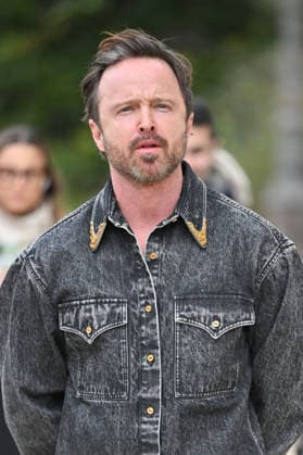 PFW Haute Couture Schiaparelli Outside Arrivals Aaron Paul arriving at the Schiaparelli show during Paris Fashion Week Haute Couture in Paris, France on January 26, 2026. Photo by Julien Reynaud APS-Medias ABACAPRESS.COM Paris France  Copyright: xReynaudxJulien APS-Medias ABACAx