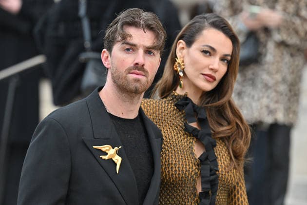 PFW Haute Couture Schiaparelli Outside Arrivals Andrew Taggart and Marianne Fonseca arriving at the Schiaparelli show during Paris Fashion Week Haute Couture in Paris, France on January 26, 2026. Photo by Julien Reynaud APS-Medias ABACAPRESS.COM Paris France  Copyright: xReynaudxJulien APS-Medias ABACAx
